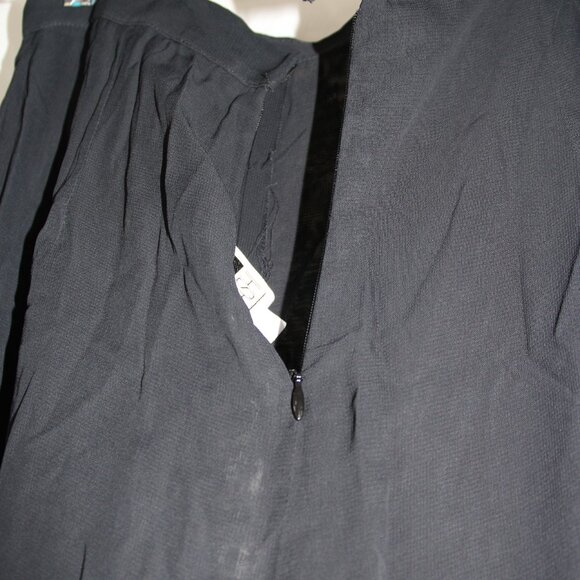 Tadashi Pants Women's US 6 Rayon Black Wide Leg Lace Overlay Pants Dressy - Picture 10 of 14